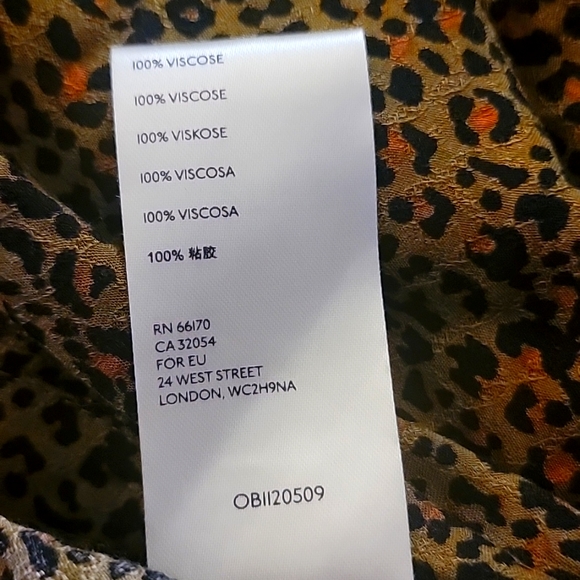 Free people womens Ceilia OB1120509 short-sleeved cheetah print blouse - Picture 3 of 3